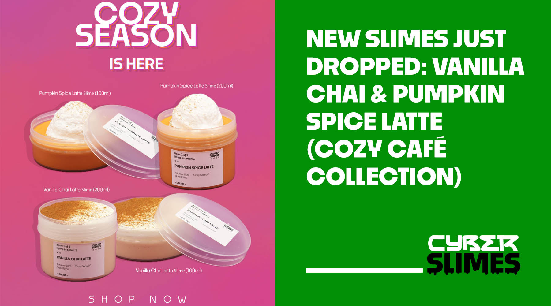 New-Slimes-Just-Dropped--Vanilla-Chai-&-Pumpkin-Spice-Latte-(Cozy-Café-Collection)