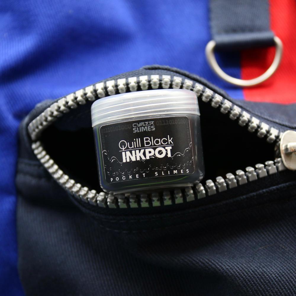 Inkpot: Quill Black Pocket Slime-Slime-Cyber Slimes-30ml Jar-Cyber Slimes